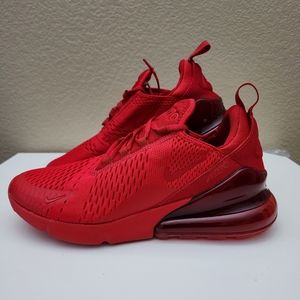 Nike Air Max 270 University Triple Red Men's Size 9.5 Shoes NEW